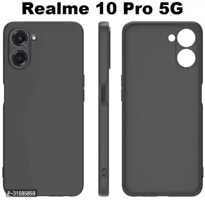 Caseline Back Cover for realme 10 Pro Realme 10 Pro 5G realme 10 Pro 5G Black Grip Case Silicon Pack of 1-thumb0