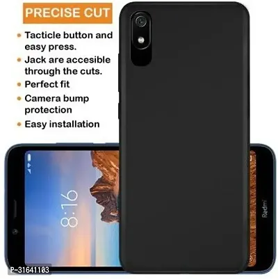 Caseline Back Cover for REDMI 7A Black Grip Case Silicon Pack of 1-thumb2