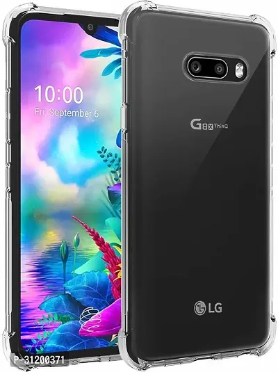 Caseline Back Cover for LG G8X LG G8X ThinQ Transparent Grip Case Pack of 1-thumb0