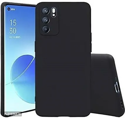 Caseline Back Cover for Oppo Reno 6 Pro 5G Oppo Reno 6 Pro Black Grip Case Silicon Pack of 1-thumb0