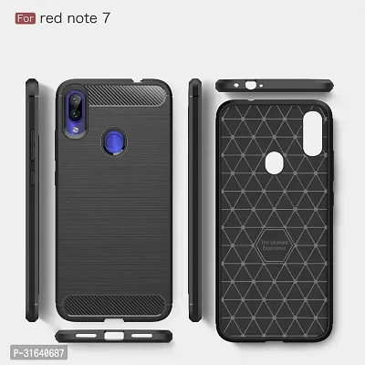 Caseline Back Cover for REDMI NOTE 7 Black Grip Case Pack of 1-thumb2