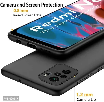 Caseline Back Cover for Redmi Mi Note 10 Black Grip Case Pack of 1-thumb2