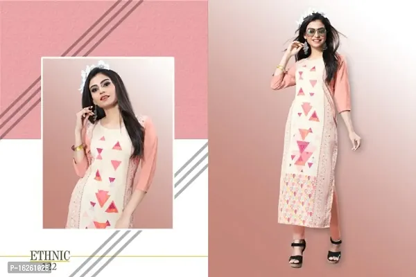 Crepe Printed Straight kurti