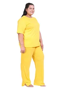 Fancy Yellow Cotton Solid Co-Ords Sets For Women-thumb1