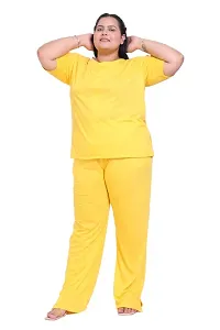 Fancy Yellow Cotton Solid Co-Ords Sets For Women-thumb3