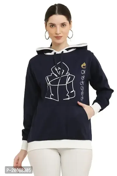 Women's Hoodies || Sweatshirt for Women Men || Unisex Hoodie (XL, Dark Blue)-thumb0