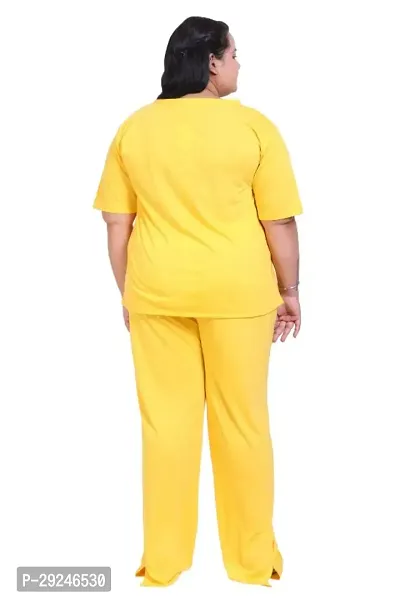 Fancy Yellow Cotton Solid Co-Ords Sets For Women-thumb5