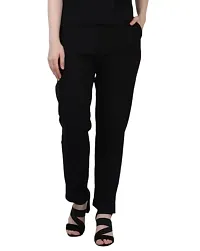 Canidae Women Regular Fit Cotton Comfortable Night Track Pant, Lower, Sports Trouser, Joggers, Lounge Wear and Daily Gym Wear for Ladies, (Small, BLACK)-thumb3