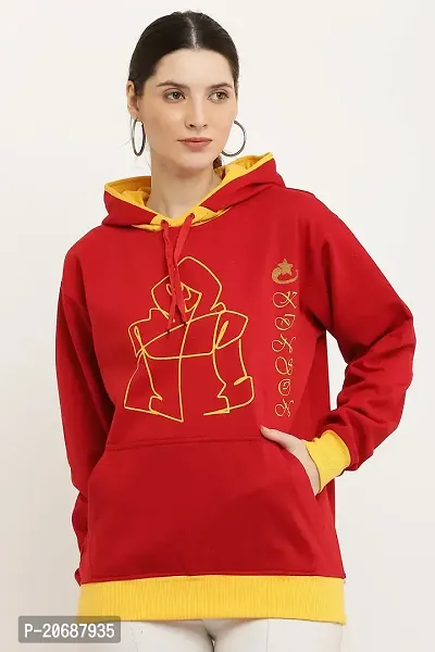 Women's Hoodies || Sweatshirt for Women Men || Unisex Hoodie (Small, red)-thumb4