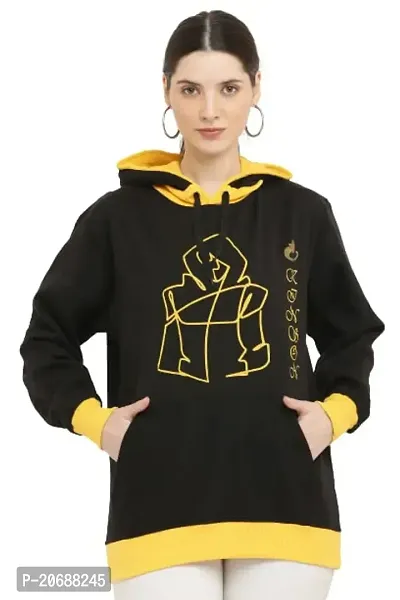 Women's Hoodies || Sweatshirt for Women Men || Unisex Hoodie (XXL, Black)-thumb0