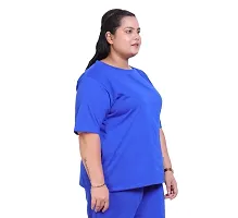 Canidae Women Plus Size Comfortable Cotton Round Neck Half Sleeve Casual T-Shirt, Sleep, Night, Yoga, Daily Gym n Lounge Wear Short Tee/Tops for Ladies, Small to 8XL-thumb2