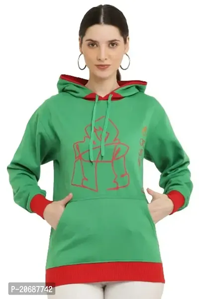 Women's Hoodies || Sweatshirt for Women Men || Unisex Hoodie (XL, Green)-thumb0