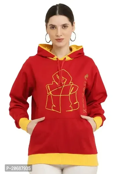 Women's Hoodies || Sweatshirt for Women Men || Unisex Hoodie (Small, red)-thumb0