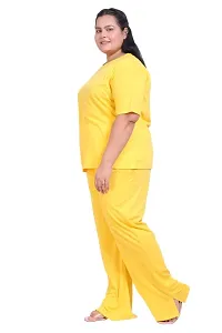 Fancy Yellow Cotton Solid Co-Ords Sets For Women-thumb2