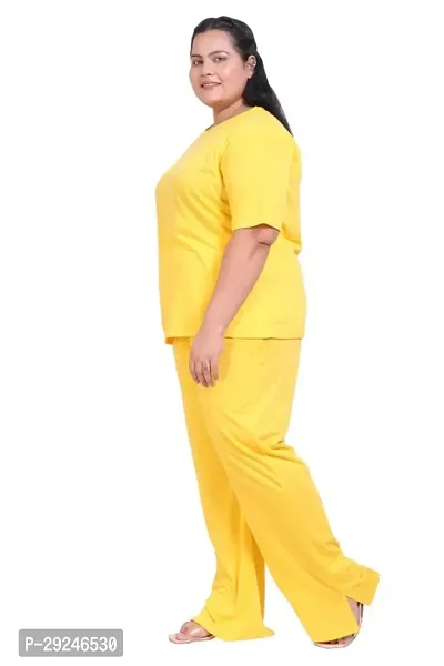 Fancy Yellow Cotton Solid Co-Ords Sets For Women-thumb3
