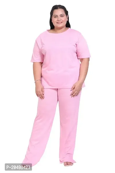 CANIDAE Cotton Plus Size NightSuit Pyjama T-Shirt for Women