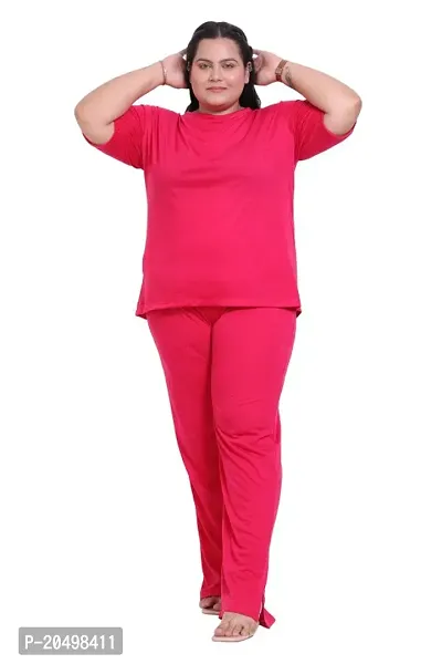 CANIDAE Cotton Plus Size NightSuit Pyjama T-Shirt for Women-thumb4