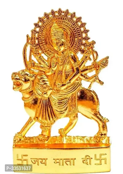 Metal Navratre Special Maa Durga Idol 5 inch Golden-thumb0