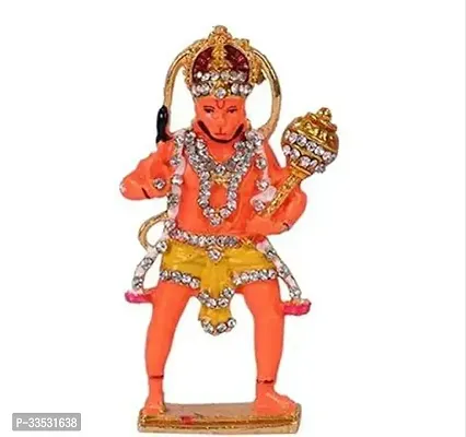 Gold Plated Lord Hanuman Car Dashboard God Idol