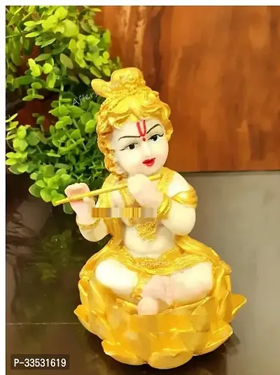 Beautiful and Attractive Baby Lotus Krishna Murti Statue Idol