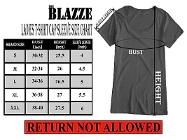THE BLAZZE Women's T-Shirt (QW-69_Dark Grey_Small 30", 32")-thumb3