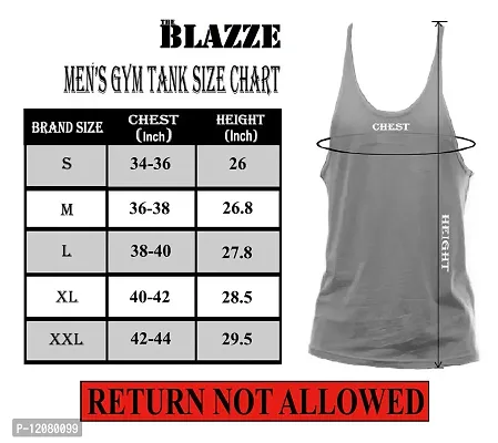 THE BLAZZE Men's Sleeveless T-Shirt Gym Tank Gym Tank Stringer Tank Tops Gym Vest Muscle Tee Gym Vest Vests Men Vest for Men T-Shirt for Men's-thumb3