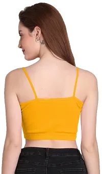 THE BLAZZE CT10 Women's Cotton Summer Basic Sexy Strappy Sleeveless Crop Top T-Shirts for Women-thumb2