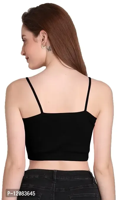 THE BLAZZE 1290 Women's Sleeveless Crop Tops Sexy Strappy Tees (X-Large, Reliance Green)-thumb5