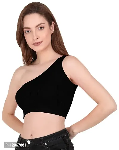 THE BLAZZE Women's Sleeveless Crop Tops Sexy Strappy Tees (XXL, Black)-thumb4