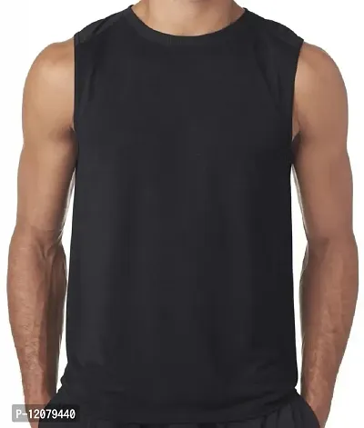 THE BLAZZE Mens Moisture Wicking Muscle Tank Top Shirt (Small, Black)