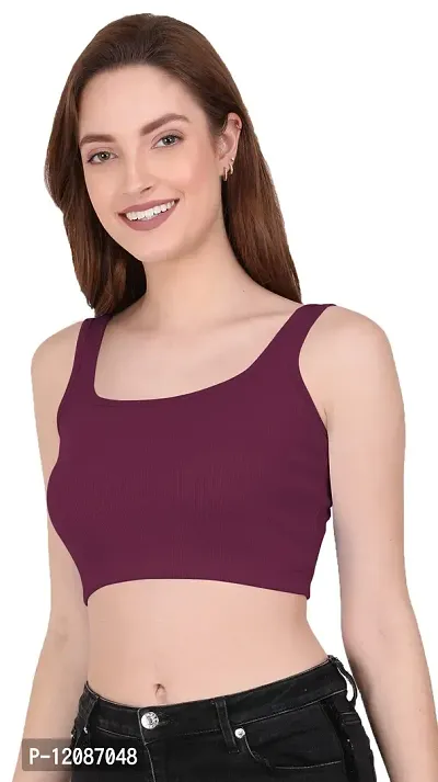 THE BLAZZE 1044 Women's Summer Basic Sexy Strappy Sleeveless Crop Top's-thumb3