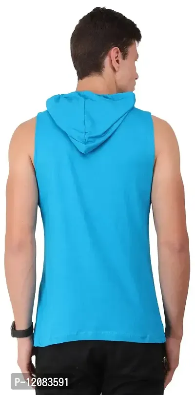 HOT BUTTON Solid Sleeveless Gym Vest Hoodie for Men - Stylish Workout  Sleeveless Hooded T-Shirt