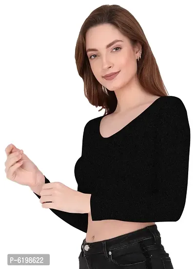 Stylish Cotton Solid Readymade Blouse without Pad For Women-thumb5