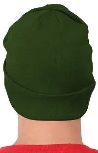 Fabulous Green Cotton Solid Caps For Men-thumb1