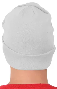 Fabulous White Cotton Solid Caps For Men-thumb1