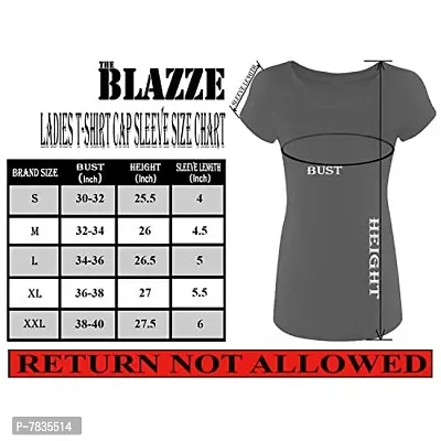 THE BLAZZE 1080 Women's Cotton Round Neck Half Sleeve Top Women's T-Shirt (Small(30-32), Dark Pink)-thumb4