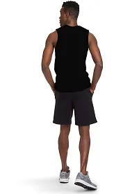 THE BLAZZE Men's Sleeveless T-Shirt Tank Top Gym Tank Stringer Vest for Men (X-Large(42?/105cm - Chest), Black)-thumb2