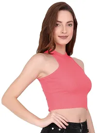 THE BLAZZE 1025 Sexy Women's Tank Tops Bustier Bra Vest Crop Top Bralette Blouse Top for Women (Small, Light Pink)-thumb2