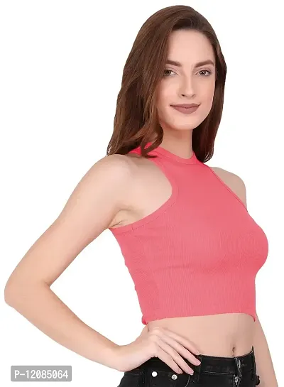 THE BLAZZE 1025 Sexy Women's Tank Tops Bustier Bra Vest Crop Top Bralette Blouse Top for Women (Small, Light Pink)-thumb3