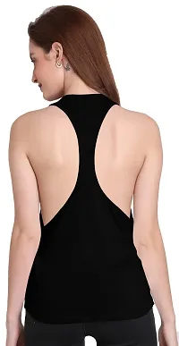 The Blazze 1005 Women's Cotton Racerback Tank Top (Small(30"-32"), Black)-thumb2