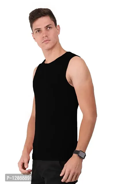 AD2CART A0006 Men's Round Neck Sleeveless T-Shirt Tank Top Gym Bodybuilding Vest Muscle Tee for Men-thumb3