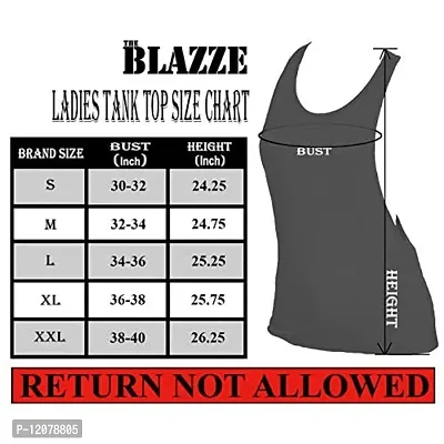 THE BLAZZE Women's Gym Vest Tank Top Camisole Women Spaghetti Racerback Crop Top Active Wear Yoga Workout Top (X-Large(38?/95cm - Chest), Red)-thumb3