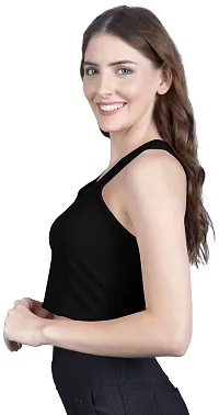 THE BLAZZE 1004 Women's Racerback Round Neck Sleeveless Crop Top(L,Color_02)-thumb4