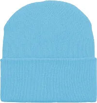 THE BLAZZE 2015 Unisex Winter Cap (Free Size, Turquoise Blue)-thumb1