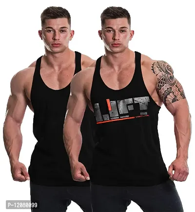 THE BLAZZE Men's Sleeveless T-Shirt Gym Tank Gym Tank Stringer Tank Tops Gym Vest Muscle Tee Gym Vest Vests Men Vest for Men T-Shirt for Men's-thumb0