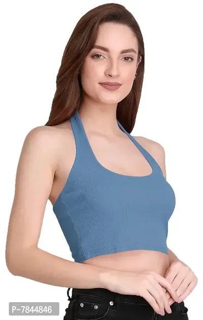 THE BLAZZE 1294 Women's Sexy Cotton Tank Crop Tops Bustier Bra Vest Crop Top Bralette Blouse Top for Womens(M,Color_02)-thumb5