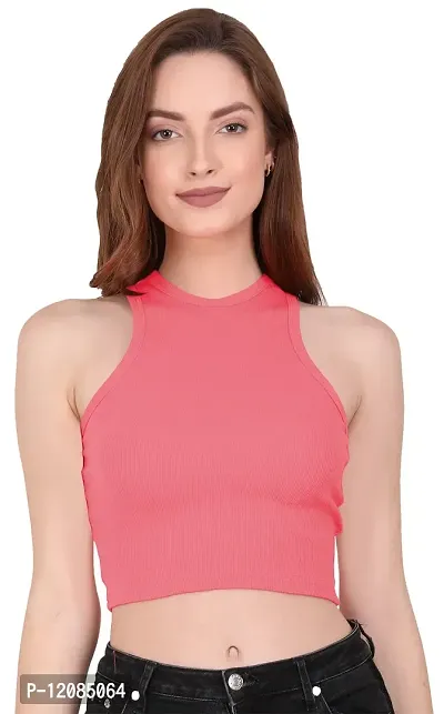 THE BLAZZE 1025 Sexy Women's Tank Tops Bustier Bra Vest Crop Top Bralette Blouse Top for Women (Small, Light Pink)-thumb4