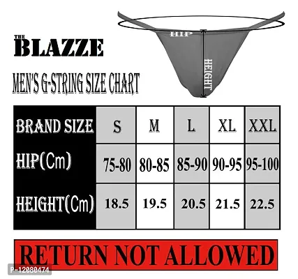 THE BLAZZE 0013 Men's Modal U Back G String Sexy Low Rise Briefs Panties, Men Boxer Underpants Shorts Underwear Bulge Pouch Funny Thongs-thumb3