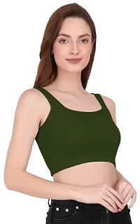 THE BLAZZE 1044 Women's Cotton Summer Basic Sexy Strappy Sleeveless Crop Top for Women(2XL,Color_09)-thumb4