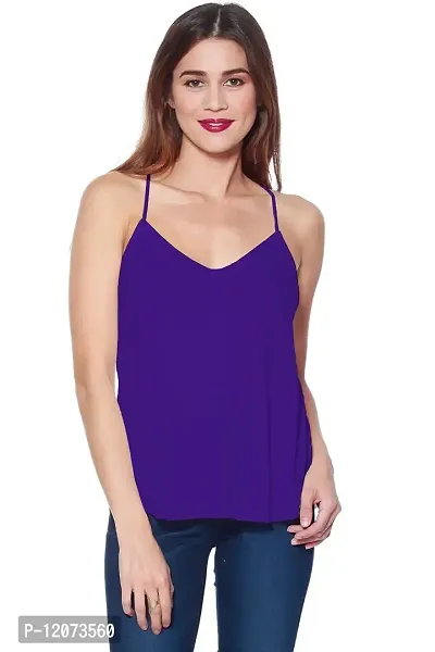 THE BLAZZE Women's Cotton Thermal Camisole (L, Royal Blue)